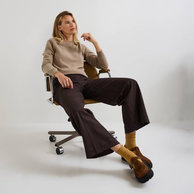 Pull uni col rond en 100% cachemire MONOPRIX
