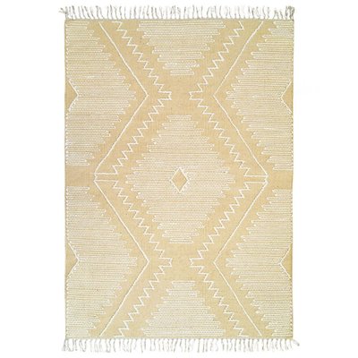Tapis en coton avec motifs zig zag en laine épaisse THE DECO FACTORY