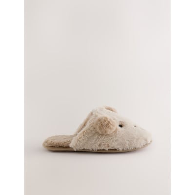 Chaussons mules ours en imitation fourrure NEXT