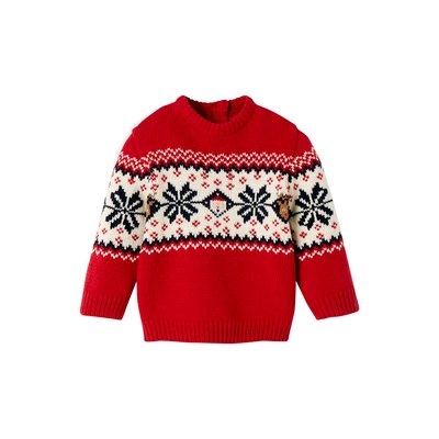 Pull de noel rouge La Redoute