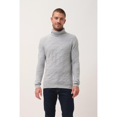 Pull Col Roulé 4 Fils Nuage Chiné Goba JUST CASHMERE