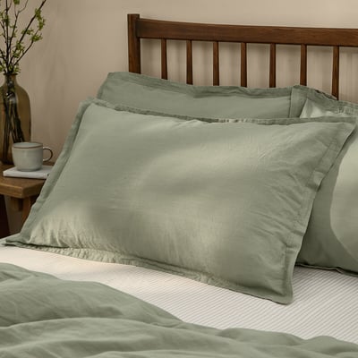 Hebden 100% Washed Cotton Pillowcase Pair YARD