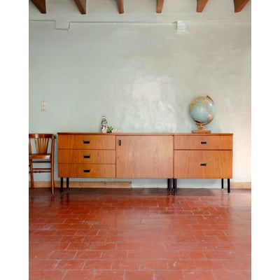 Enfilade modulable en teck Margaret N°509 - Bon état DEBONGOUT