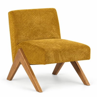 Fauteuil de salon bois et velours SOHO PIER IMPORT