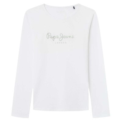 T-Shirt À Manches Longues Avec Logo En Paillettes PEPE JEANS