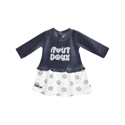 Robe bebe maille francelise SUCRE D'ORGE