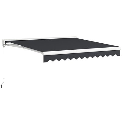 Store banne électrique manuel rétractable 2,95L x 2,50l m anthracite OUTSUNNY