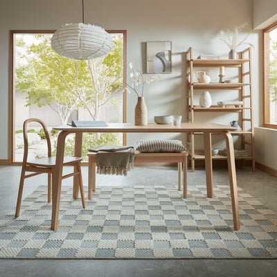 Tapis lavable MUTED CHECKERBOARD FLAIR RUGS