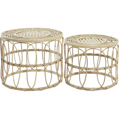 Table d'appoint en rotin tressé (lot de 2) Urban RECOLLECTION