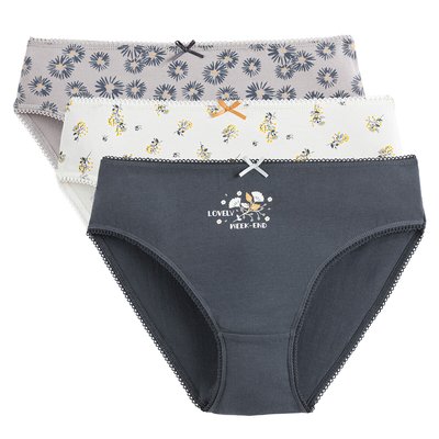 Lot de 3 culottes en coton extensible LA REDOUTE COLLECTIONS