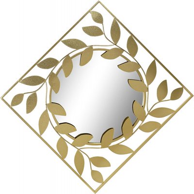 Miroir en métal motif laurier, Glam RECOLLECTION