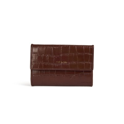 Portefeuille en cuir motif croco 3 volets LOTTI NAT & NIN