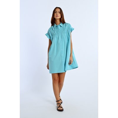Robe chemise à fronces LILI SIDONIO