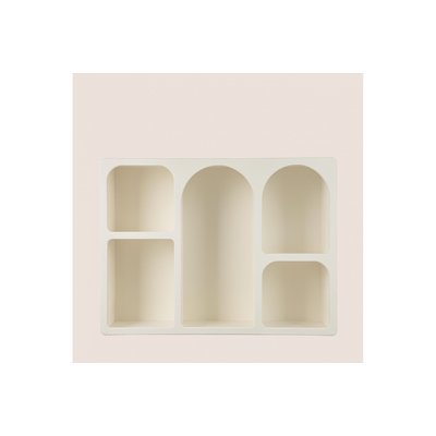 Etagère murale organique écru 5 niches - DAHAR HELLIN, DEPUIS 1862