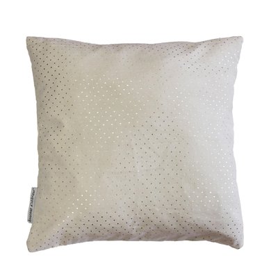 Housse de coussin Suede argent beige DOUCEUR D'INTÉRIEUR