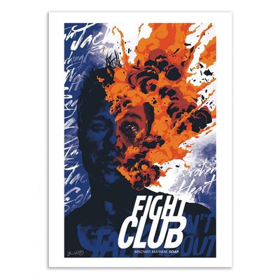 Affiche d’art 50 x 70 cm - Fight Club II -  Joshua Budich WALL EDITIONS