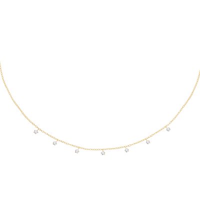 Collier en argent 925, zircons, SILVER LA PETITE STORY