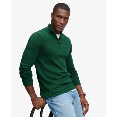 Pull Maille Demi-Zip Coupe Ajustée SUPERDRY