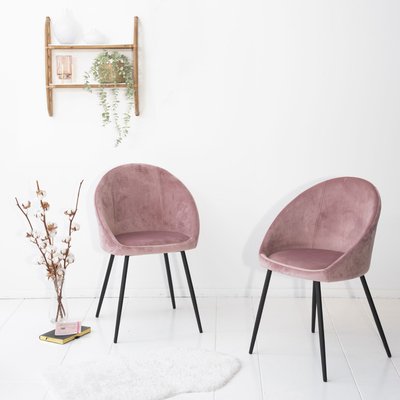 Lot de 2 chaises en velours, DIANE HAPPY GARDEN