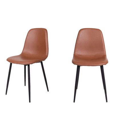 Lot de 2 chaises en simili et métal - STOCKHOLM HOUSE NORDIC