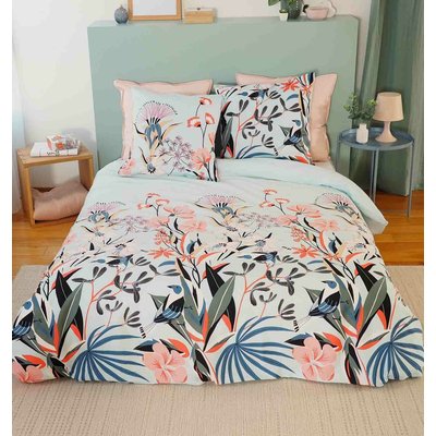 Parure housse de couette imprimée satin de coton, Paya C DESIGN HOME TEXTILE