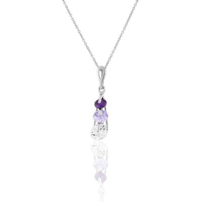 Collier en argent 925 et oxyde de zirconium CLEOR