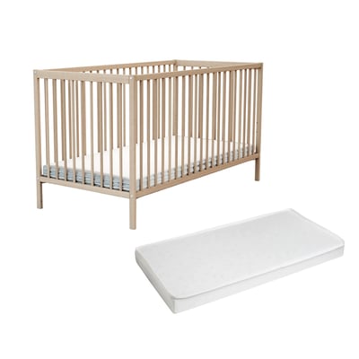 Lit bébé en bois avec matelas en bois ONE AT4