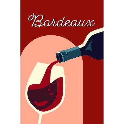 Tableau Mural Illustration Vin De Bordeaux CLASSIQUE INTEMPOREL CEANOTHE