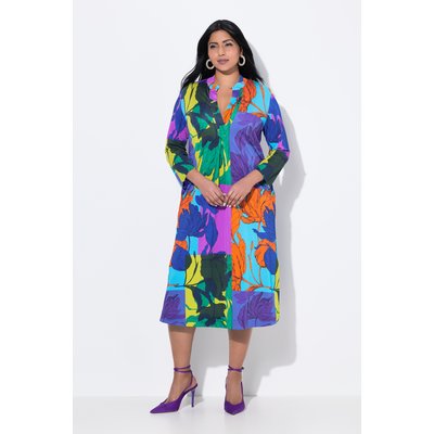 Robe midi au tombé fluide, motif feuilles ULLA POPKEN