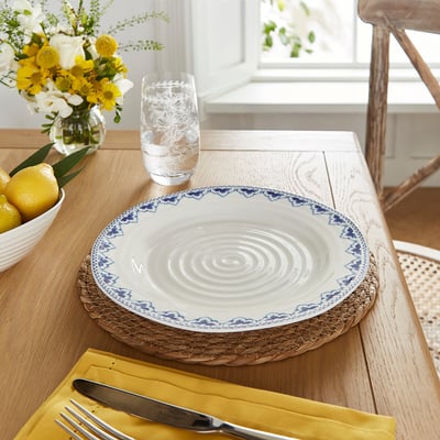 Set of 4 Blue Dinner Plates SOPHIE CONRAN FOR PORTMEIRION