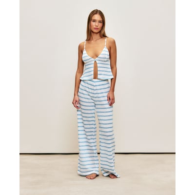 Pantalon en crochet avec motif rayé STRIPECROCHELI UNDIZ