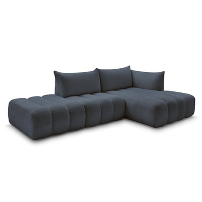Canapé modulable 4 places en tissu bouclette, AZRA BOBOCHIC