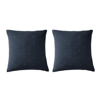 Lot de 2 taies d'oreillers brodées TERRE DE NUIT