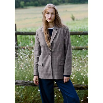 Blazer imprimé carreaux MANGO TEEN