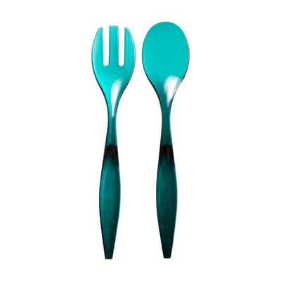 Lot de 2 couverts a salade 6 x 29 cm Grand Chef petrole EDEN