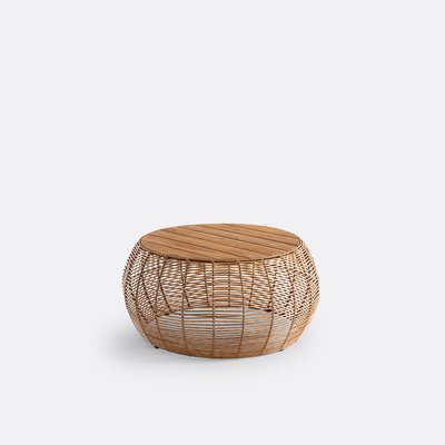 Table basse ronde en résine et acacia Madalina LA REDOUTE INTERIEURS