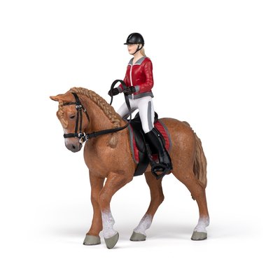 Figurine Cheval de promenade et sa cavalière PAPO