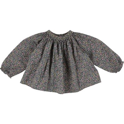 Blouse tissu liberty brodée main - Très bon état BONPOINT