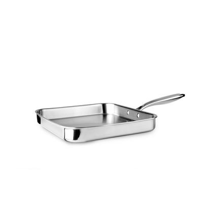 Grill carré   28 cm-TRIPLY NATURAL IBILI