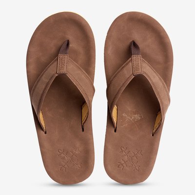 Tong homme cuir marron online