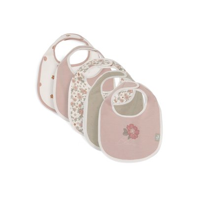 Lot de 5 bavoirs imperméables Retro Flowers JOLLEIN
