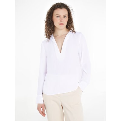 Bluse mit langen Ärmeln und V-Ausschnitt TOMMY HILFIGER