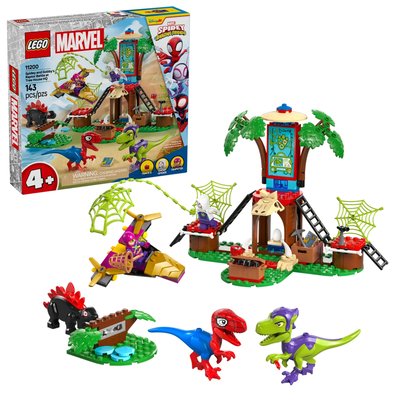 Marvel Spidey contre le raptor de Gobby à la cabane dans l'arbre LEGO