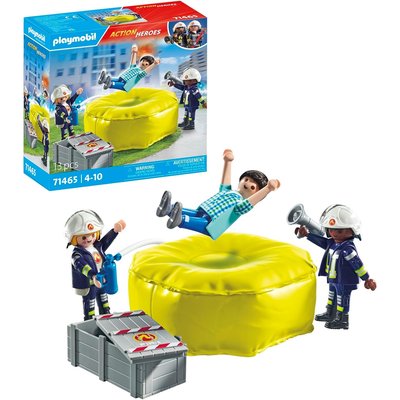 Pompiers avec coussin de sauvetage PLAYMOBIL