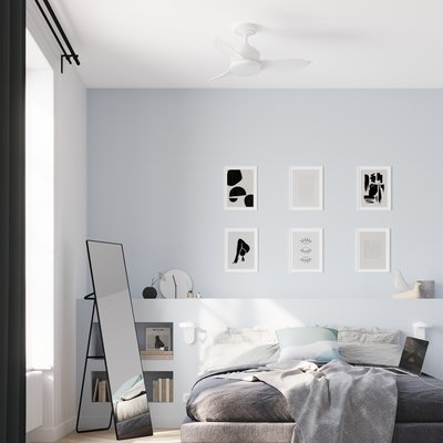 Ventilateur de plafond avec lumière en ABS, CRIXUS S INSPIRE