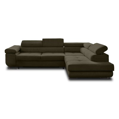 Canapé d'Angle Convertible en Velours côtelé 5 places - ZARIA LISA DESIGN