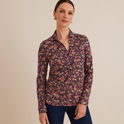 T-shirt imprimé, col polo, manches longues ANNE WEYBURN