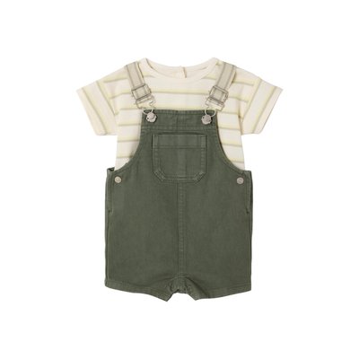 Ensemble t-shirt rayé et salopette VERTBAUDET
