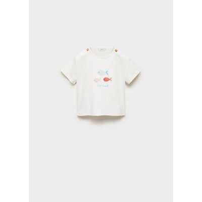 T-shirt coton motif en relief MANGO BABY
