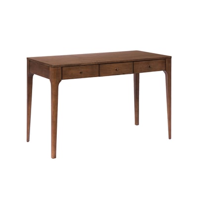 Bureau bois d'hévéa placage frêne 3 tiroirs SIDONIE SWEEEK